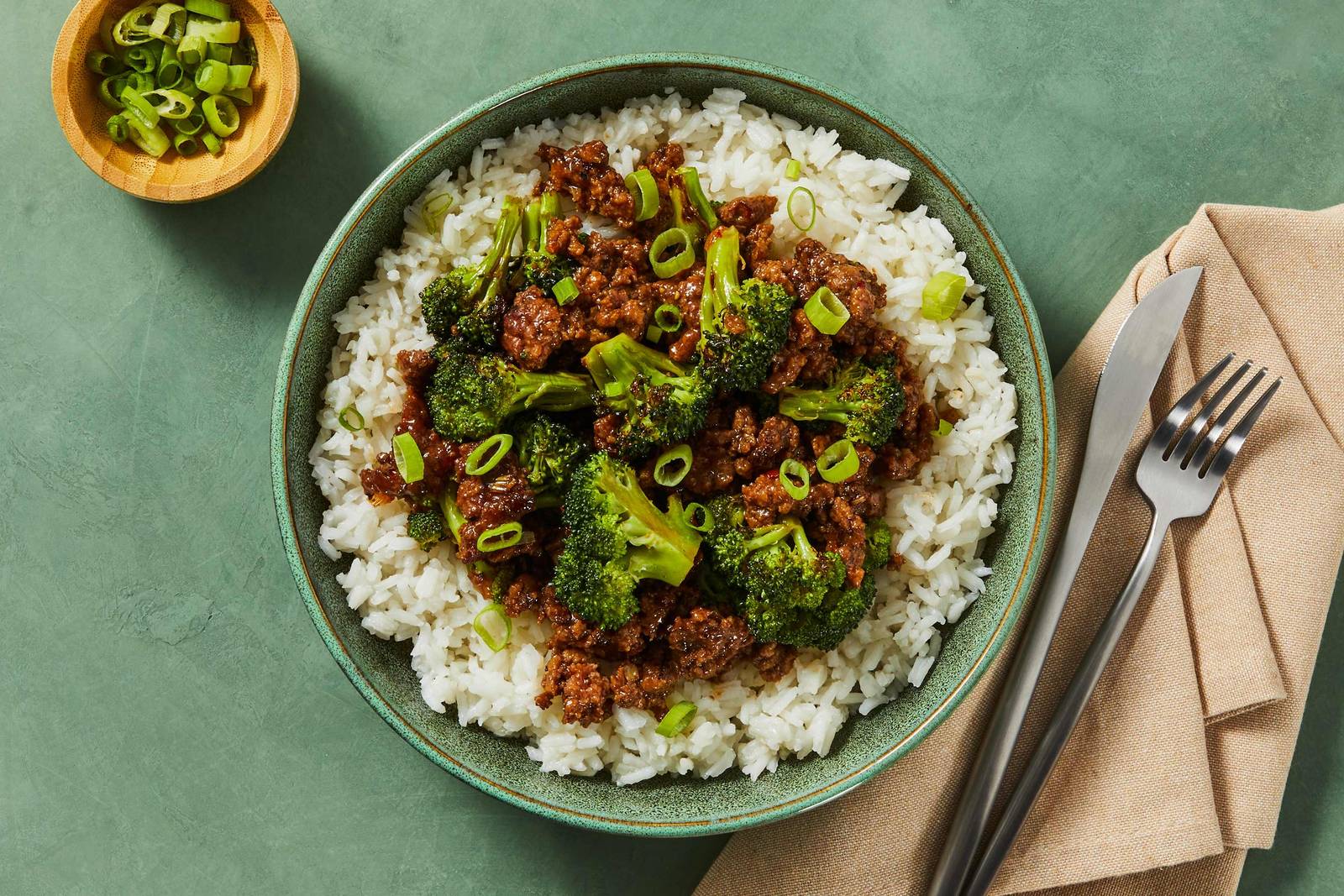 Bowl de carne salteada al wok